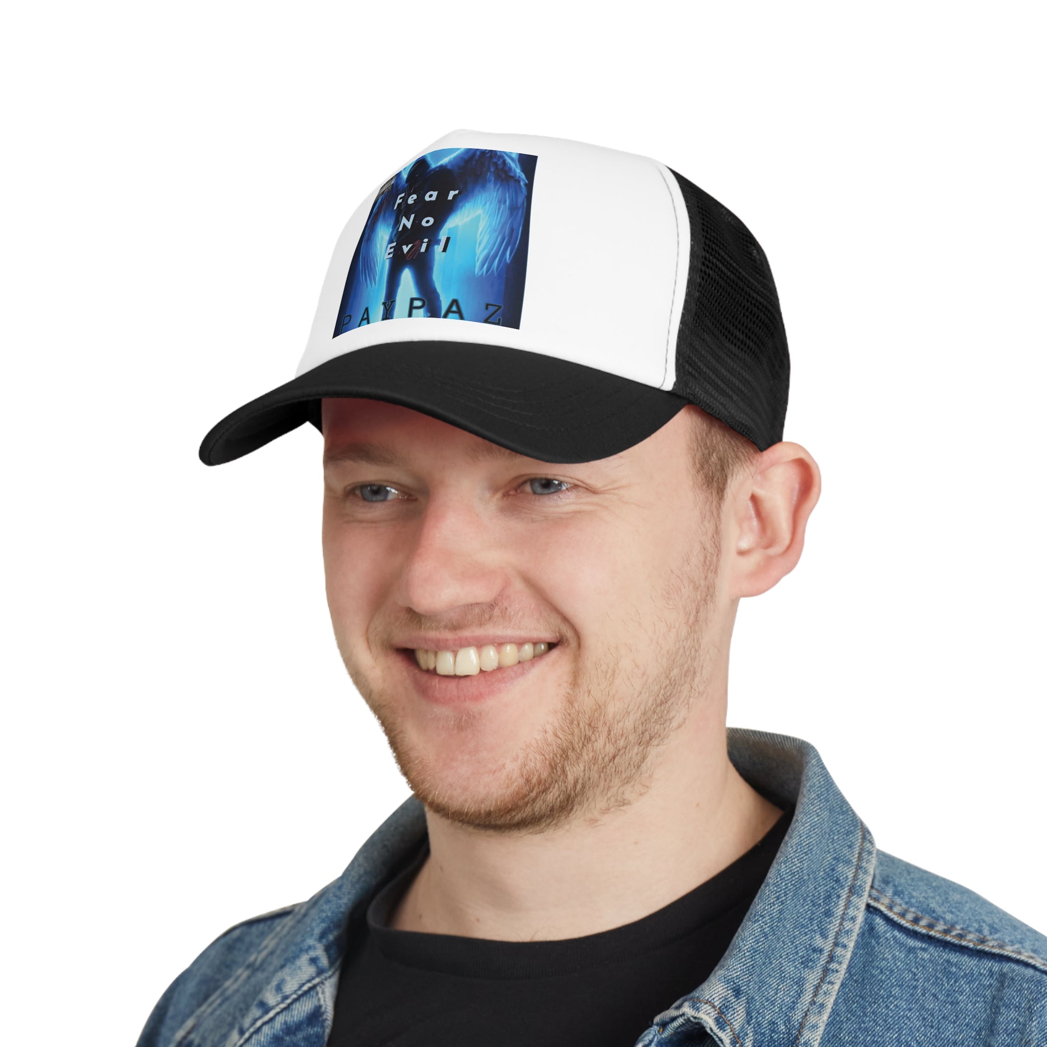 PAYPAZ Fear No Evil Mesh Cap - Stylish Trucker Hat for All Occasions, Perfect Gift for Music Lovers, Festivals, and Casual Wear