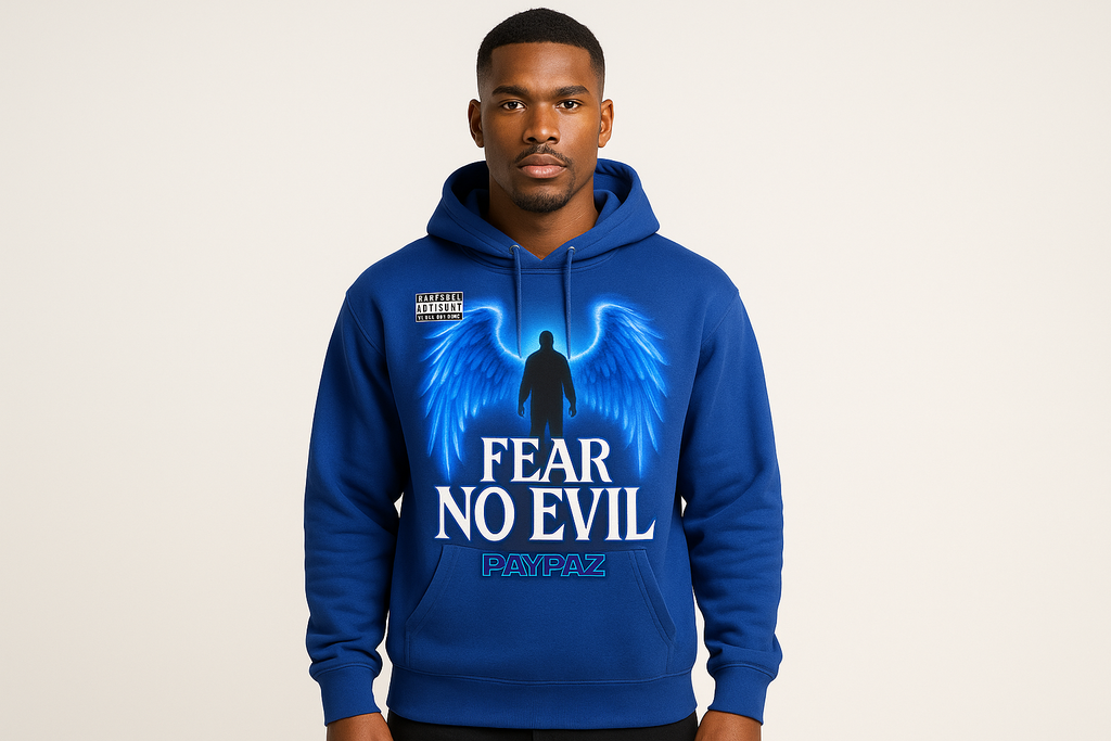 Blue Fear No Evil Hoodie