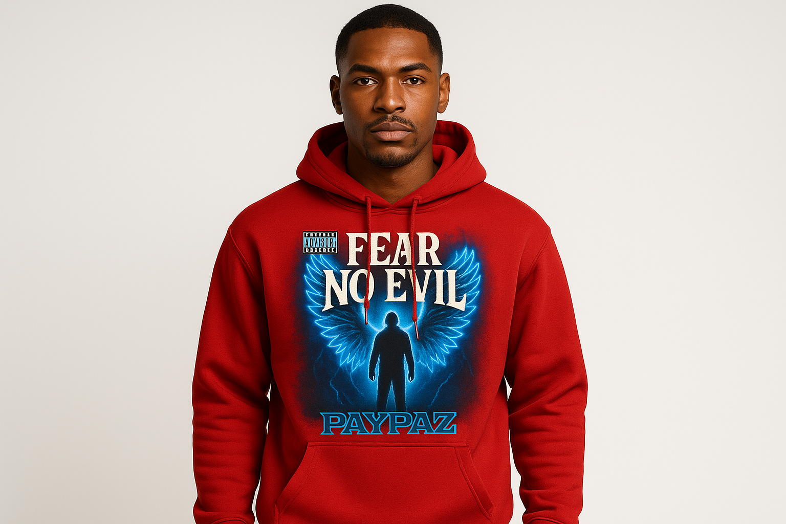 Red Fear No Evil Hoodie