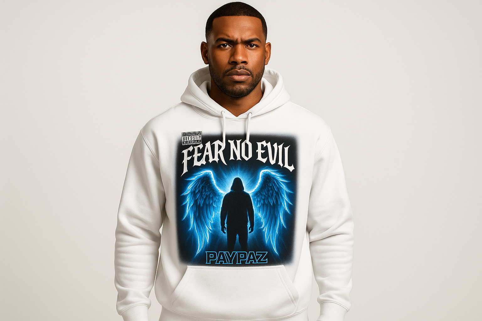 White Fear No Evil Hoodie